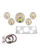 5 GAUGE DIRECT-FIT DASH KIT, CHEVY TRUCK 40-46, ANTIQUE BEIGE