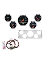 5 GAUGE DIRECT-FIT DASH KIT, CHEVY TRUCK 40-46, DESIGNER BLACK
