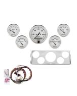 5 GAUGE DIRECT-FIT DASH KIT, CHEVY TRUCK 40-46, OLD TYME WHITE