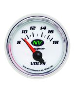2-1/16" VOLTMETER, 8-18V, AIR-CORE, NV