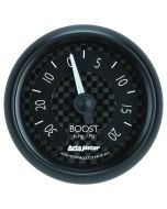 AutoMeter Vacuum/Boost Gauge | 2 1/16" Mechanical Gauge, 30 InHg-20 Psi, Marine Carbon Fiber