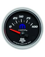 2-1/16" OIL PRESSURE, 0-100 PSI, AIR-CORE, BLACK, MOPAR