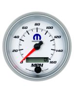 3-3/8"" SPEEDOMETER, 0-160 MPH, ELECTRIC, WHITE, MOPAR