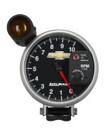 5" tachometer, 0-10,000 RPM, PEDESTAL W/ EXT. SHIFT-LITE, CHEVY GOLD BOWTIE