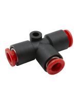 AIR LINE TEE, 3-WAY 1/4" OD QUICK DISCONNECT