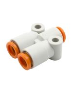 AIR LINE Y-FITTING, 3 WAY 1/4" OD QUICK DISCONNECT