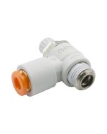 NEEDLE VALVE, RIGHT ANGLE, 3/16" OD QUICK DISCONNECT TO 1/8"NPT THREAD (METER OUT)
