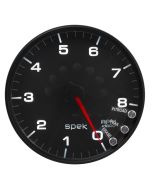 5" IN-DASH TACHOMETER, 0-8,000 RPM, SPEK-PRO, BLACK DIAL, BLACK BEZEL, CLEAR LENS