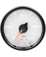 2-1/16" BOOST, 0-100 PSI, STEPPER MOTOR, SPEK-PRO, WHITE DIAL, BLACK BEZEL, CLEAR LENS