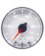 2-1/16" FUEL PRESSURE, 0-100 PSI, STEPPER MOTOR, SPEK-PRO, WHITE DIAL, CHROME BEZEL, CLEAR LENS