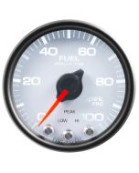 2-1/16" FUEL PRESSURE, 0-100 PSI, STEPPER MOTOR, SPEK-PRO, WHITE DIAL, BLACK BEZEL, CLEAR LENS