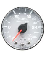 2-1/16" FUEL PRESSURE, 0-30 PSI, STEPPER MOTOR, SPEK-PRO, WHITE DIAL, CHROME BEZEL, FLAT ANTIGLARE LENS