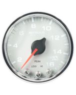 2-1/16" NITROUS PRESSURE, 0-1600 PSI, STEPPER MOTOR, SPEK-PRO, WHITE DIAL, CHROME BEZEL, CLEAR LENS