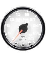 2-1/16" FUEL RAIL PRESSURE, 3-30K PSI, STEPPER MOTOR, SPEK-PRO, WHITE DIAL, BLACK BEZEL, CLEAR LENS