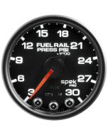 2-1/16" FUEL RAIL PRESSURE, 3-30K PSI, STEPPER MOTOR, SPEK-PRO, BLACK DIAL, BLACK BEZEL, CLEAR LENS