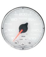 2-1/16" TRANSMISSION TEMPERATURE, 100-300 °F, STEPPER MOTOR, SPEK-PRO, WHITE DIAL, CHROME BEZEL, FLAT ANTIGLARE LENS