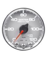 2-1/16" WATER PRESSURE, 0-120 PSI, STEPPER MOTOR, SPEK-PRO, SILVER DIAL, CHROME BEZEL, CLEAR LENS