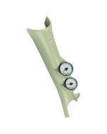 PILLAR KIT, 0-60 PSI/0-2000 °F, 03-09 DODGE RAM, SPEK-PR, WHITE DIAL, BLACK BEZEL, FLAT ANTIGLARE LENS