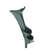 PILLAR KIT, 0-35 PSI/2000 °F, 99-07 FORD SUPERDUTY, SPEK-PRO, BLACK DIAL, BLACK BEZEL, FLAT ANTIGLARE LENS