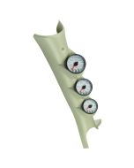 PILLAR KIT, 0-60 PSI/0-2000 °F/100-300 °F, 03-09 DODGE RAM, SPEK-PRO, WHITE DIAL, BLACK BEZEL, CLEAR LENS