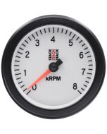 TACHOMETER, SPORT, 88MM, WHITE, 0-8K RPM