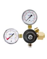 CO2 BOTTLE REGULATOR ONLY, ADJUSTABLE, DUAL GAUGES