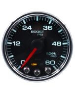 PILLAR KIT, 0-60 PSI/0-2000 °F, 10-15 DODGE RAM, SPEK-PRO, BLACK DIAL, CHROME BEZEL, CLEAR LENS