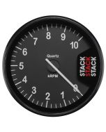 TACHOMETER, CLUBMAN, 80MM, BLACK, 0-10K RPM