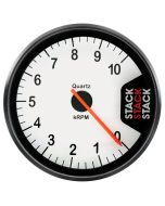 TACHOMETER, CLUBMAN, 80MM, WHITE, 0-10K RPM