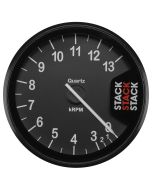 TACHOMETER, CLUBMAN, 80MM, BLACK, 0-3-13K RPM