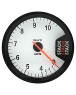 TACHOMETER, CLUBMAN, 80MM, WHITE, 0-4-10.5K RPM
