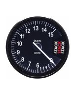 TACHOMETER, CLUBMAN, 80MM, BLACK, 0-6-15K RPM