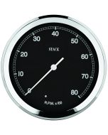 TACHOMETER, CLASSIC, 125MM, BLACK, 0-8K RPM