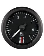 OIL PRESS, 52MM, BLACK, 0-7 BAR, MECHANICAL, M10 (M)