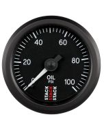 OIL PRESS, 52MM, BLACK, 0-100 PSI, MECHANICAL, 1/8" NPTF (M)