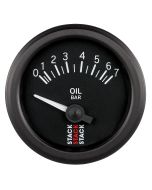 OIL PRESS, ELECTRIC, 52MM, BLACK, 0-7 BAR, AIR-CORE, M10 (M)