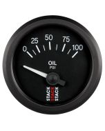 OIL PRESS, ELECTRIC, 52MM, BLK, 0-100 PSI, AIR-CORE, 1/8" NPTF