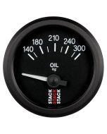 OIL TEMP, ELECTRIC, 52MM, BLK, 140-300 °F, AIR-CORE, 1/8" NPTF