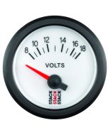 BATTERY VOLTAGE, ELECTRIC, 52MM, WHT, 8-18V
