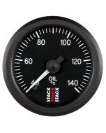 OIL TEMP, PRO STEPPER MOTOR, 52MM, BLK, 40-140 °C, 1/8" NPTF MALE