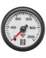 EXHAUST GAS TEMP, PRO STEPPER MOTOR, 52MM, WHT, 0-2000 °F