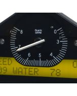 ACTION REPLAY DASH, BLK, 0-3-8K RPM INVERT (PSI, DEG. F, MPH)