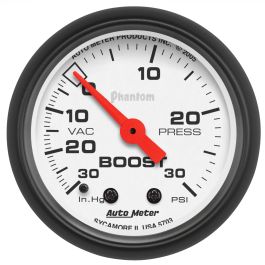 Autometer Phantom Series Boost/Vacuum 30 IN HG/30 PSI Gauge (5703)