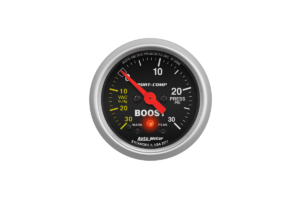 An autometer boost gauge