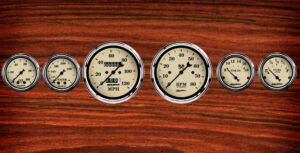 Custom beige gauges