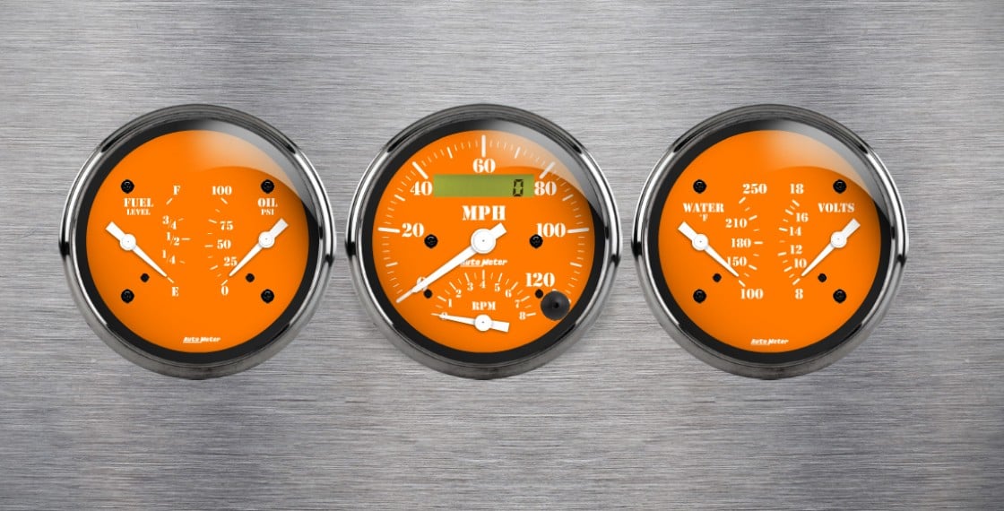 Custom orange gauges