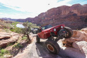 Marvin offroading in his Jeepster Commando