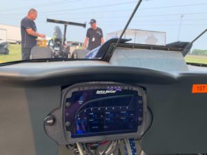 Autometer gauge in a car at the NHRA Nationals