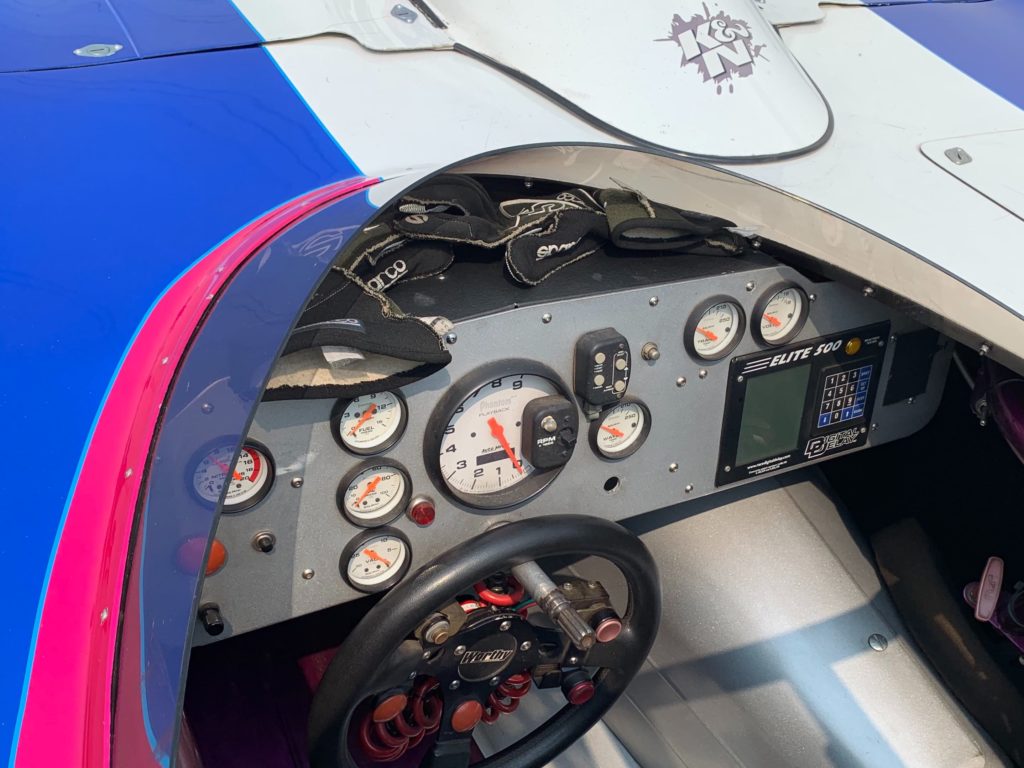 Dash of rally car at NHRA Nationals