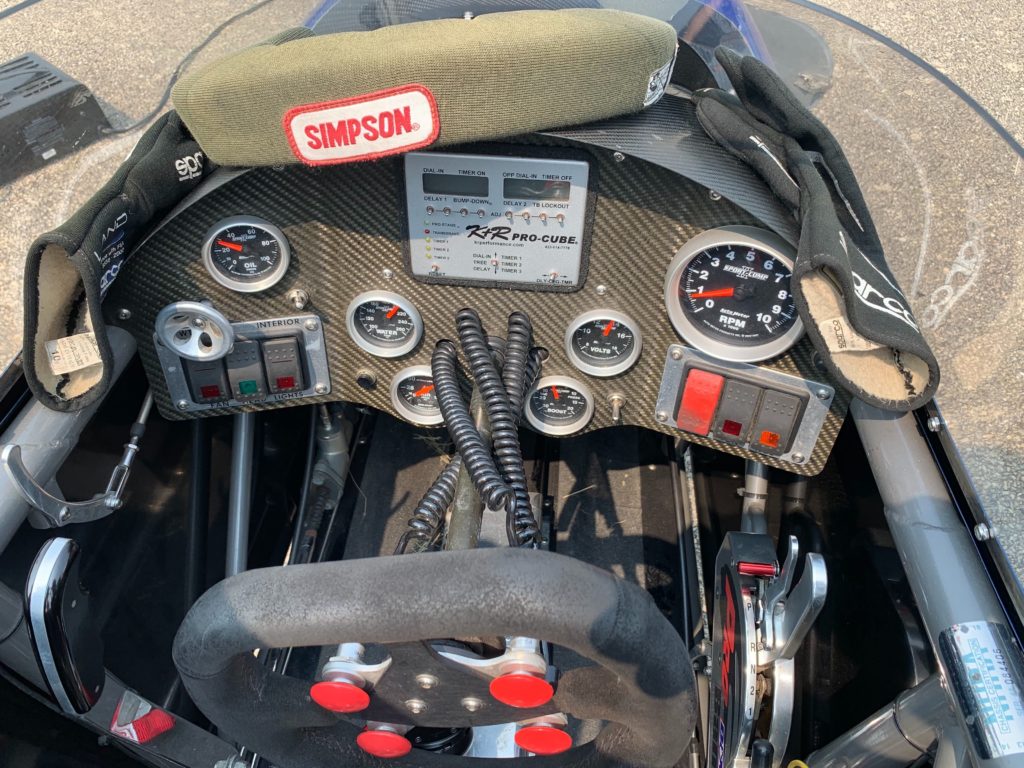 Dash of rally car at NHRA Nationals